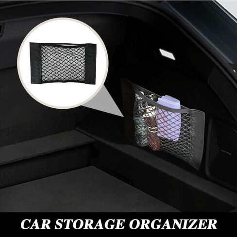 2PCS Car Storage Net Bag, Car Storage Mesh Pocket, Car Net Pocket Storage Organizer, Car Seat Back Storage Mesh Pocket, Car Elastic Storage Mesh Bag Universal for Most Cars in Saudi Arabia
