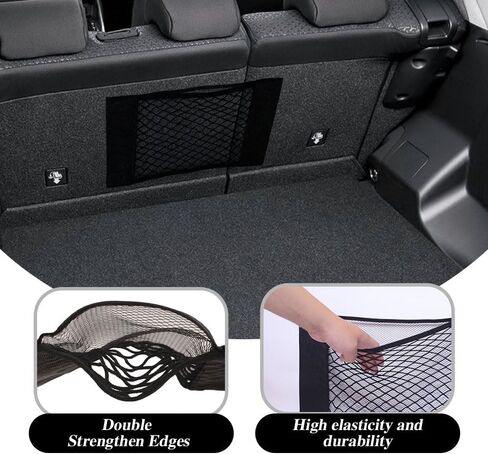 2PCS Car Storage Net Bag, Car Storage Mesh Pocket, Car Net Pocket Storage Organizer, Car Seat Back Storage Mesh Pocket, Car Elastic Storage Mesh Bag Universal for Most Cars in Saudi Arabia