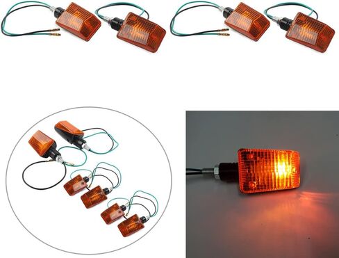 FSFY 2PCS Universal Motorcycle Turn Signals Lights for HONDA Nighthawk 250 650 750 Amber in Saudi Arabia