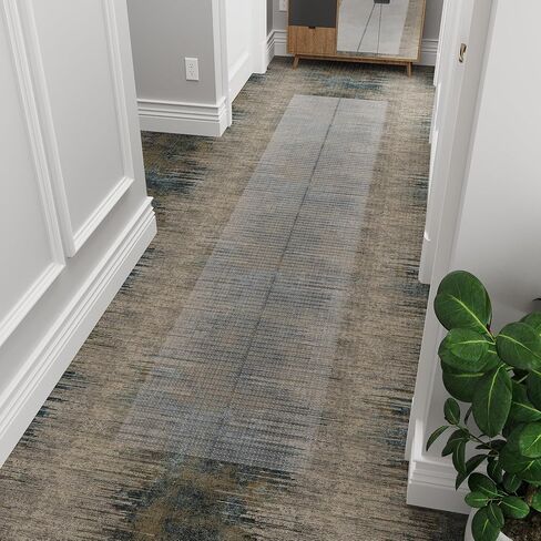 Ottomanson Carpet Runner Protector 26" x 8' – Non Slip Waterproof Clear Vinyl Rug & Carpet Protector with Gripper Backing for Hallways & Entryways, Easy to Clean in Saudi Arabia