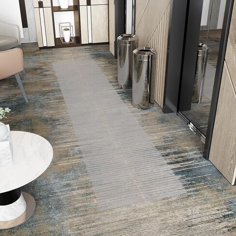 Ottomanson Carpet Runner Protector 26" x 8' – Non Slip Waterproof Clear Vinyl Rug & Carpet Protector with Gripper Backing for Hallways & Entryways, Easy to Clean in Saudi Arabia