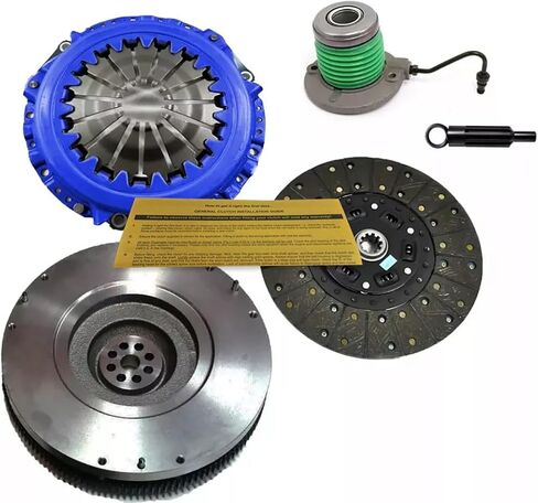 مجموعة القابض EFT المرحلة 1 مع أسطوانة تابعة وحذافة مصبوبة لـ 2005-2010 Ford Mustang 4.0L V6 - ترقية الأداء عالي التحمل من أجل مشاركة سلسة - ملاءمة دقيقة - تقدم ضمان العلامة التجارية لمدة 12 شهرًا in Saudi Arabia