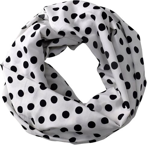 Peach Couture Lovely Sheer Speckled Polka Dot Circle Print Infinity Loop Scarves in Kuwait