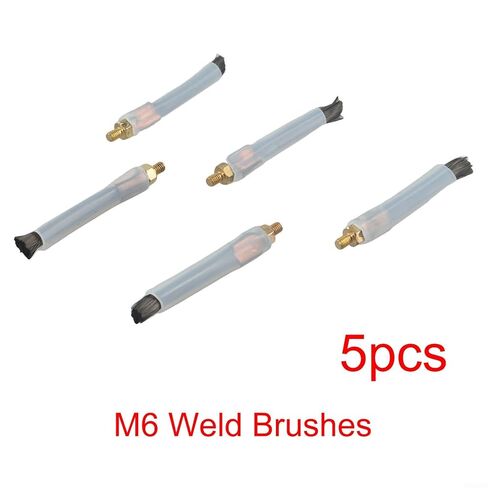 5Pcs Carbon Fiber M6 Welding Brushes Set for Seam Cleaning High-Temperature Resistant Polishing Cleaner with Adjustable Sleeve in Saudi Arabia