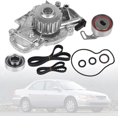 طقم حزام التوقيت مع مضخة مياه (112T/70T) FIT 1994-2002 Honda Accord 2.2L 2.3L SOHC، FIT 1998 Odyssey، 1997-1999 Acura CL، حزام HNBR يستبدل TCKWP244 19200-P0A-003-7 PCS in Saudi Arabia