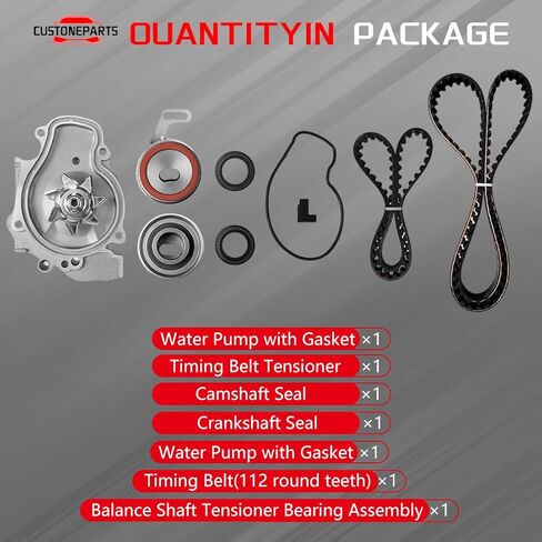 طقم حزام التوقيت مع مضخة مياه (112T/70T) FIT 1994-2002 Honda Accord 2.2L 2.3L SOHC، FIT 1998 Odyssey، 1997-1999 Acura CL، حزام HNBR يستبدل TCKWP244 19200-P0A-003-7 PCS in Saudi Arabia