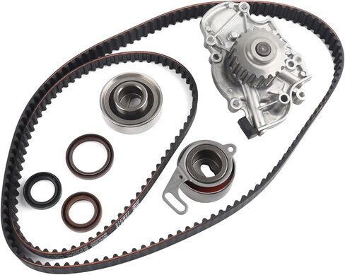 طقم حزام التوقيت مع مضخة مياه (112T/70T) FIT 1994-2002 Honda Accord 2.2L 2.3L SOHC، FIT 1998 Odyssey، 1997-1999 Acura CL، حزام HNBR يستبدل TCKWP244 19200-P0A-003-7 PCS in Saudi Arabia