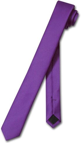 Vesuvio Napoli Narrow NeckTie Extra Skinny CHARCOAL GREY Men's 1.5" Neck Tie in Saudi Arabia