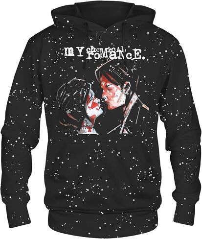 My Chemical Romance Revenge Cover Splatter Pull Over Hoodie Black | Officially Licensed Merchandise in Saudi Arabia