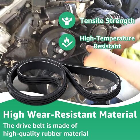 4K378 V-Ribbed Serpentine Belt Replacement for Serpentine Drive Belts in Most Brand Car Models, Gold Grade in Kuwait