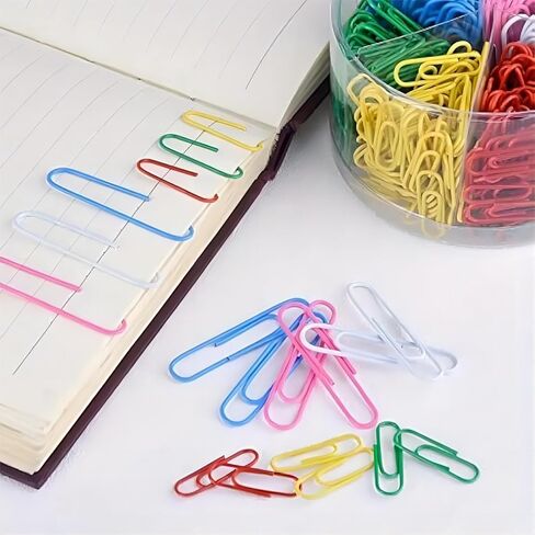 200 Counts Assorted Color Paper Clips for Office, School, Home | Jumbo Bulk Set of 1.5-Inch Durable Metal Clips, Multicolor Organizing Supplies for Documents, Crafts & DIY in Saudi Arabia