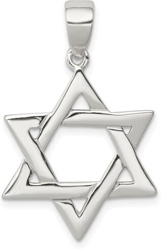 Jewelry Affairs Real Sterling Silver Star of David Pendant Charm in Saudi Arabia