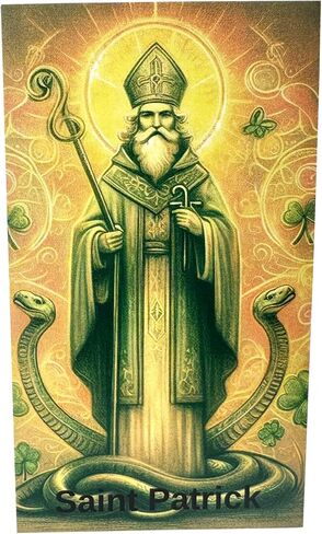 Westmon Works St Patrick Medal Set Italian Metal Medallion with USA Made Saint Prayer Holy Card in Saudi Arabia