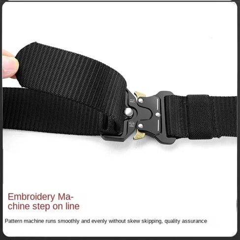 Multi-Function Heavy Duty Combat Belt - Adjustable Nylon Webbing Tactical Belt for Outdoor Sports, Hiking & Work - Durable Canvas Waistband with Buckle for Men & Women - Army Style Gear Accessories in Saudi Arabia