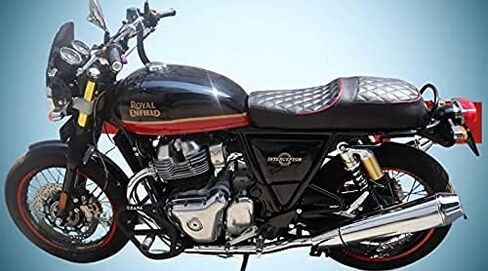 مجموعة مقاعد كاملة من Royal Enfield Interceptor 650 Cafe Racer Style (أسود مع أنابيب حمراء) in Saudi Arabia