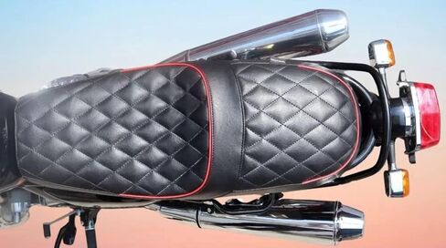 مجموعة مقاعد كاملة من Royal Enfield Interceptor 650 Cafe Racer Style (أسود مع أنابيب حمراء) in Saudi Arabia
