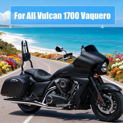 مسند ظهر للركاب أسود Vaquero1700 Sissy Bar لـ Kawasaki Vulcan 1700 Vaquero VN1700 Vaquero ABS SE مسند خلفي Sissybar 2010-2025 (نمط H، 31 بوصة) in Saudi Arabia