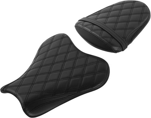 TCT-MOTORPARTS Driver & Passenger Seat Cushion Fits for Suzuki GSXR1000 GSXR-1000 2005-2006 05 (Black+Blue #8) in Saudi Arabia