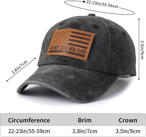 The Dogmother Hat for Women, Adjustable Cotton Leather Patch Best Dog Mom Ever Baseball Cap in Saudi Arabia
