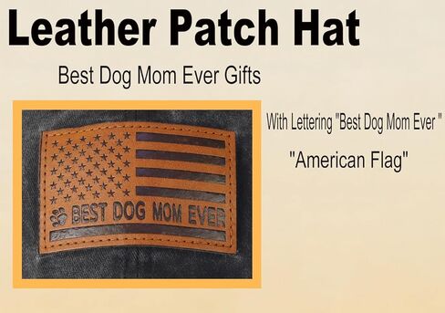 The Dogmother Hat for Women, Adjustable Cotton Leather Patch Best Dog Mom Ever Baseball Cap in Saudi Arabia