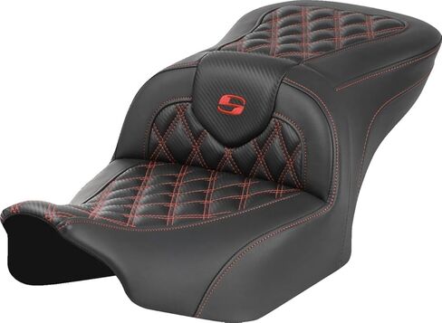 Saddlemen 823-07-20604 مقعد Roadsofa CF LS بدون مسند ظهر - خياطة حمراء in Saudi Arabia