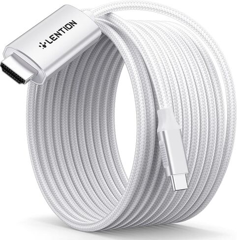 LENTION 10FT USB C to HDMI 2.0 Cable Adapter (4K/60Hz) Compatible 2021-2016 MacBook Pro 13/15/16, New iPad Pro/Mac Air/Surface, Stable Driver Adapter (CB-CU707-3M, Space Gray) in Saudi Arabia
