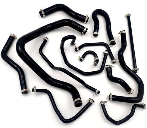 13Pcs Black Hoses For 1992-2000 Honda Civic 1.6L Sohc D15 D16 EG EK Silicone Radiator Hose Kit With Clamps Cooling Coolant Pipe Tube Hoses 1992 1993 1994 1995 1996 1997 1998 1999 2000 in Saudi Arabia