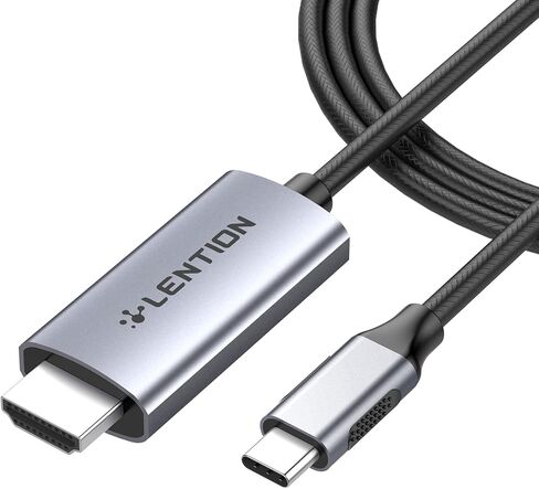LENTION 10FT USB C to HDMI 2.0 Cable Adapter (4K/60Hz) Compatible 2021-2016 MacBook Pro 13/15/16, New iPad Pro/Mac Air/Surface, Stable Driver Adapter (CB-CU707-3M, Space Gray) in Saudi Arabia
