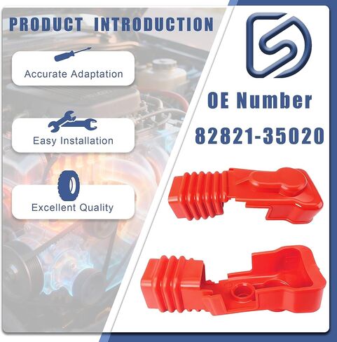 82821-35020 Red Rubber Protective Sleeve for Positive Battery Terminal Cover Compatible With Toyota 4Runner 1990-2009 FJ Cruiser 2007-2014 Pickup 1990-1995 Sequoia T100 Tacoma Tundra 2000-2006 in Saudi Arabia