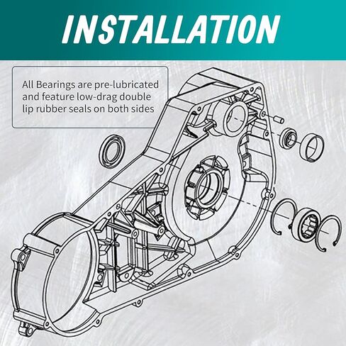 MoKitDora Inner Primary Bearing and Seal Kit for Harley 2008-2016 Dyna Softail Touring Sportster XL 1200 883 Models in Saudi Arabia