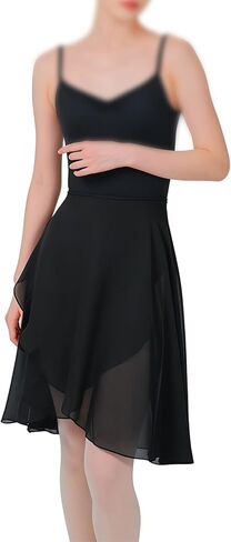 Women's Ballet Instructor Wrap Skirt Tie-Up One-Piece Knee-Length/Below-Knee Back Length: ~24 inches in Saudi Arabia