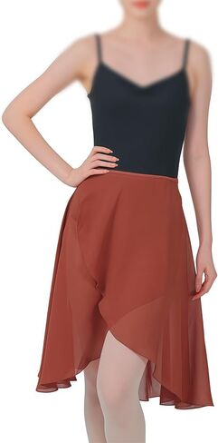 Women's Ballet Instructor Wrap Skirt Tie-Up One-Piece Knee-Length/Below-Knee Back Length: ~24 inches in Saudi Arabia