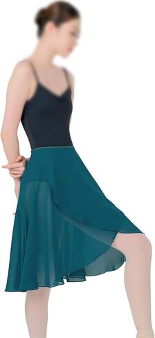 Women's Ballet Instructor Wrap Skirt Tie-Up One-Piece Knee-Length/Below-Knee Back Length: ~24 inches in Saudi Arabia