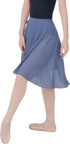Women's Ballet Instructor Wrap Skirt Tie-Up One-Piece Knee-Length/Below-Knee Back Length: ~24 inches in Saudi Arabia