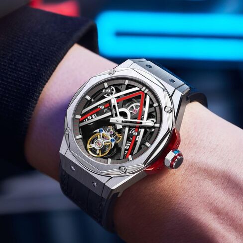 HEMUDU Genuine Flying Tourbillon Movement Mechanical Watch Skeleton Automatic Wind Luxury Wristwatches in Saudi Arabia