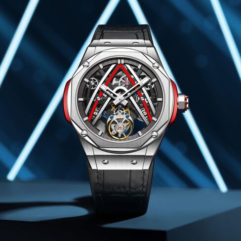 HEMUDU Genuine Flying Tourbillon Movement Mechanical Watch Skeleton Automatic Wind Luxury Wristwatches in Saudi Arabia