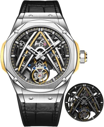 HEMUDU Genuine Flying Tourbillon Movement Mechanical Watch Skeleton Automatic Wind Luxury Wristwatches in Saudi Arabia