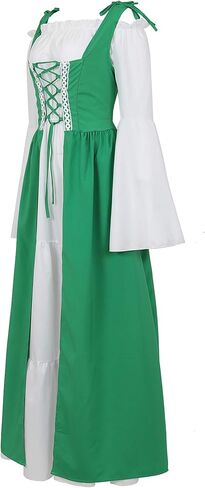 Grebrafan Women Renaissance Costumes Gothic Gown Chemise Peasant Medieval Long Dress in Saudi Arabia