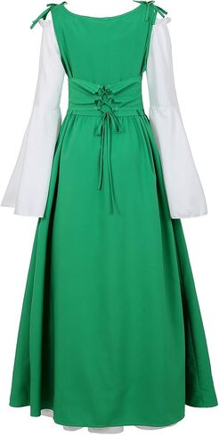 Grebrafan Women Renaissance Costumes Gothic Gown Chemise Peasant Medieval Long Dress in Saudi Arabia