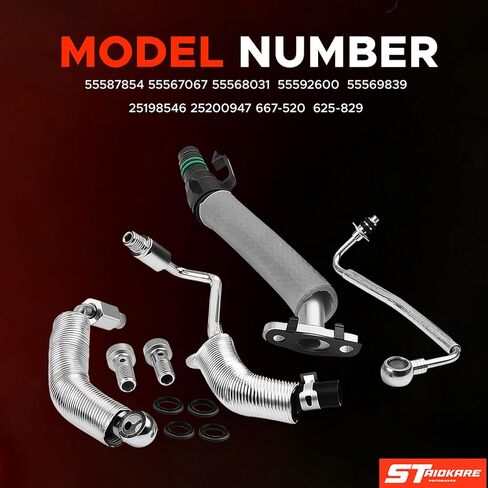 مجموعة كاملة من زيت توربو وخط التبريد لـ 1.4 لتر EcoTec - لسيارة Chevy Cruze Sonic Trax & Buick Encore (2011-2021) - يستبدل OEM 55568031، 55592600،25198546 in Saudi Arabia