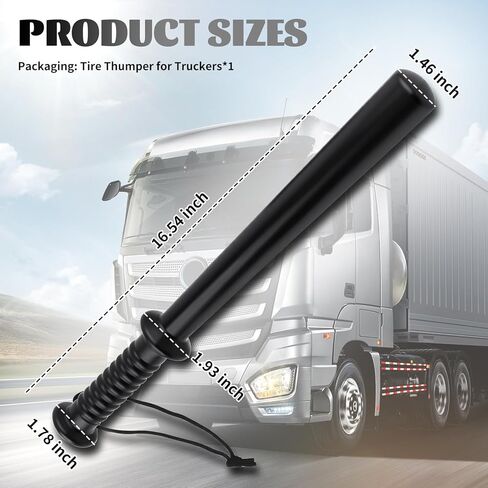 PC Tire Thumper for Truckers with Wrist Strap/Non-slip Handle,Durable Truck Tire Thumper Self Defense Tool for Quick Tires Condition Checks,Versatile Self Defense Stick as Fish Bat in Saudi Arabia