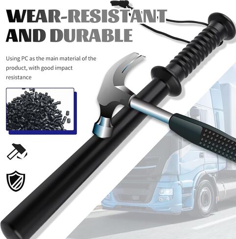 PC Tire Thumper for Truckers with Wrist Strap/Non-slip Handle,Durable Truck Tire Thumper Self Defense Tool for Quick Tires Condition Checks,Versatile Self Defense Stick as Fish Bat in Saudi Arabia
