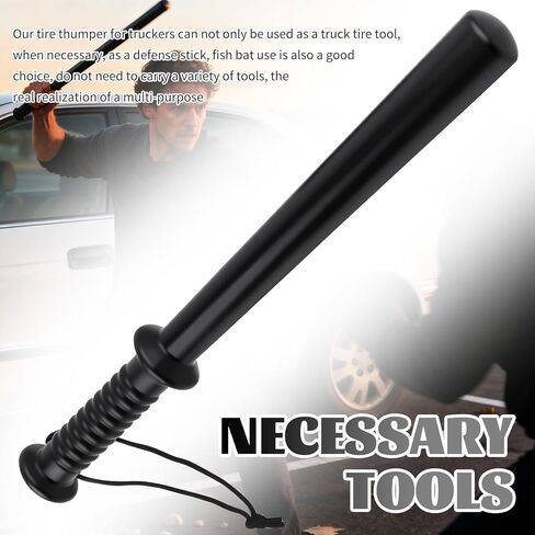 PC Tire Thumper for Truckers with Wrist Strap/Non-slip Handle,Durable Truck Tire Thumper Self Defense Tool for Quick Tires Condition Checks,Versatile Self Defense Stick as Fish Bat in Saudi Arabia
