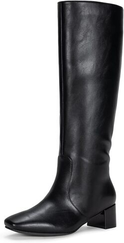 Vepose Knee High Boots for Women, Tall Riding Square Toe 9507 Botas, Women's Low Chunky Block Heel Boots with Side Zipper in Saudi Arabia