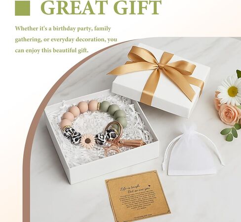 Dreamfox 6 مجموعة سيليكون مطرز سوار سلسلة المفاتيح للنساء حلقة رئيسية مطرز السوار السائبة مع شرابة جلدية بطاقات ملهمة للنساء هدايا الطرف تفضل in Kuwait