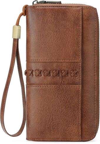 GOIACII Wallet for Women Ladies Wristlet Long Purse Zip Around Clutch RFID Blocking Vegan Leather in Saudi Arabia