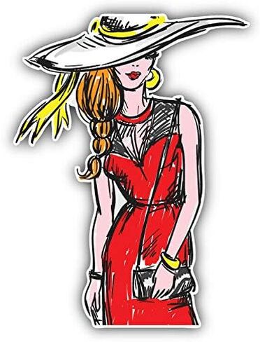 Lady Sketch Round ID Badge Key Card Tag Holder Badge Retractable Reel Badge Holder with Belt Clip in Saudi Arabia