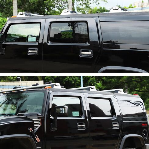 رف سقف من الفولاذ المقاوم للصدأ PIUGILH متوافق مع Hummer H2 2003-2009، ملصق دعامة سقف السيارة in Saudi Arabia
