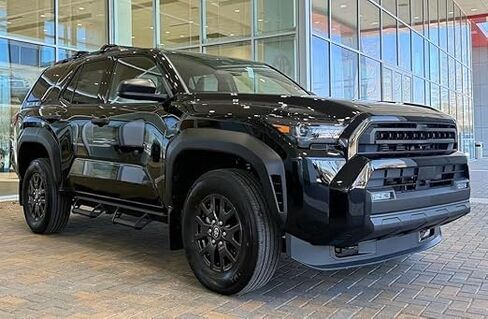 2PCS Gloss Black Cross Bar fits for Toyota 4Runner N500 2025 2026 6TH Roof Racks Luggage Racks Carrier Bars Carrier Rails Only fits Raised Style Roof Rails in Saudi Arabia