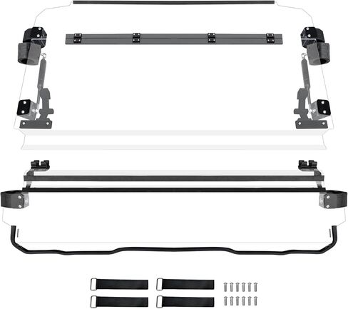 3-IN-1 Flip Up Windshield for Polaris RZR PRO XP/XP4 2020-2024 Accessories, 1/5" Hard Coated PC Adjustable Split Foldable Windshield for RZR PRO, Open/Vented/Closed in Saudi Arabia